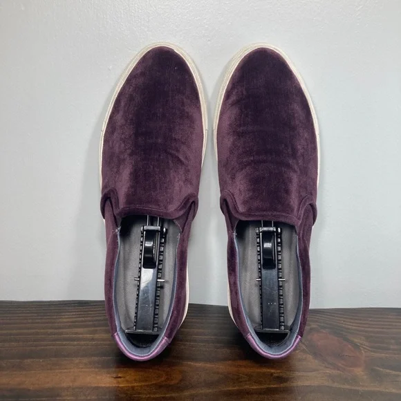 Skechers Vaso 49933 Burgandy Purple Velvet Casual Memory Foam Slip Ons 9.5 - Picture 7 of 14